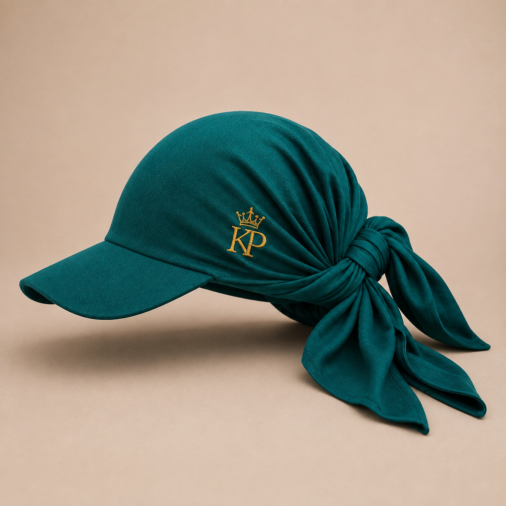 The Tekhelet - Green Bandana Cap | Stylish Head Wrap Cap for Women