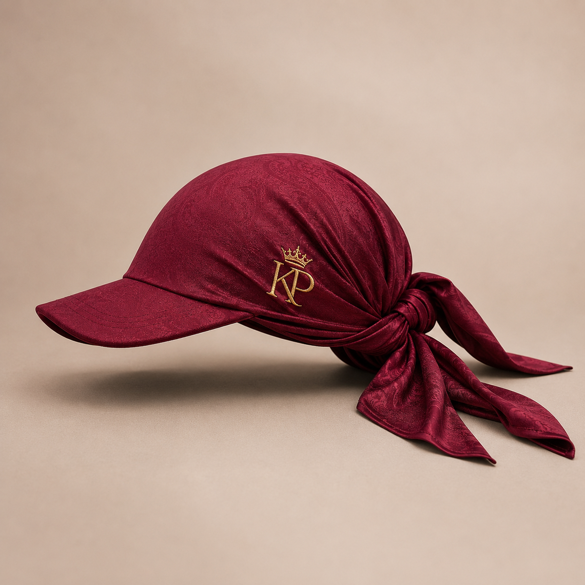 The Tirzah - Maroon Bandana Cap | Stylish Head Wrap Cap for Women