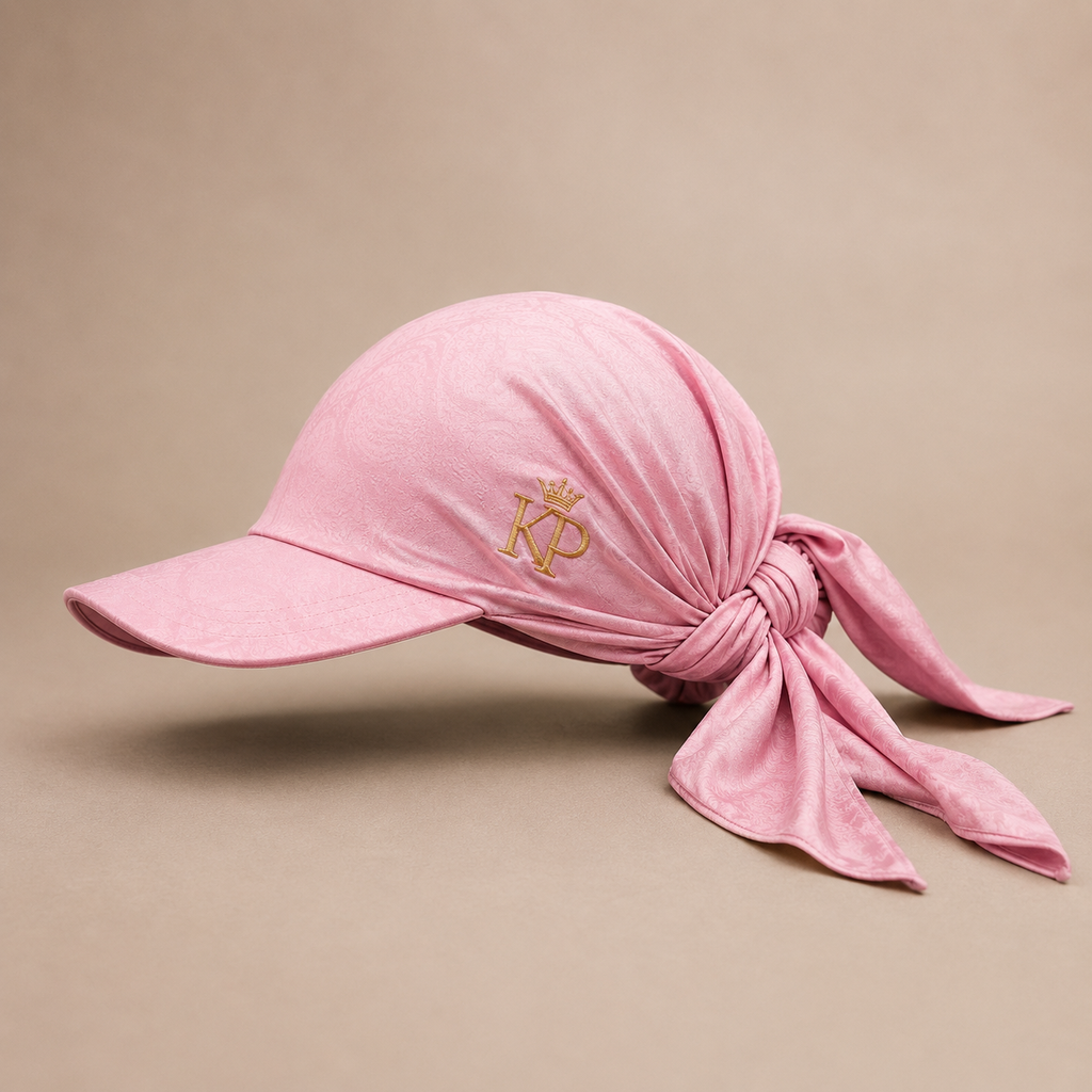The Keziah - Pink Bandana Cap | Soft Adjustable Head Wrap for Women