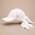 The Shiloh - White Bandana Cap | Classic Head Wrap Cap for Women